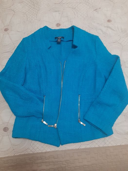 Тюркоазено вталено сако