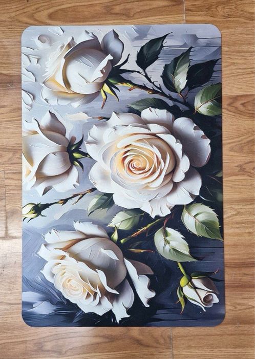 Коврик влагостойкий FLOUR с цветочным узором