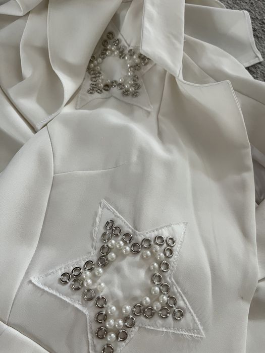 Salopeta ivory/bej/alba eleganta Bacio di Moda