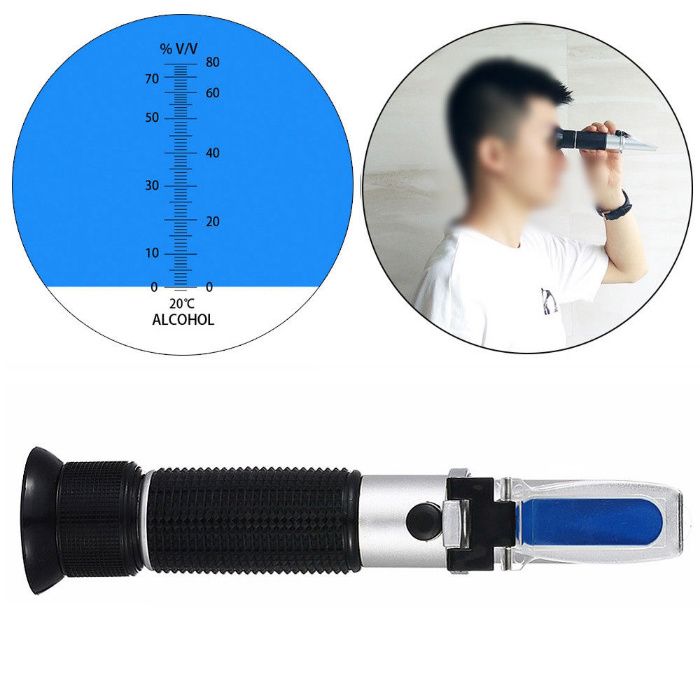 Refractometru pentru masurare alcool tuica /palinca / 0 - 80 vol