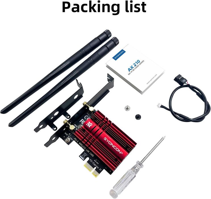 Placa WiFi PCIe AXE5400, adaptor tri-banda 2,4G/5G/6GHz si Bluetoo 5.3