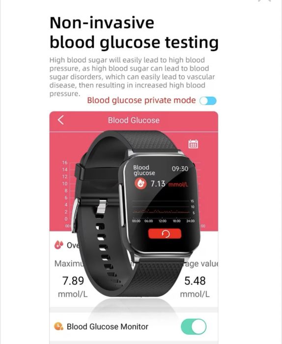 Ceas inteligent masoara glicemia fara intepare,