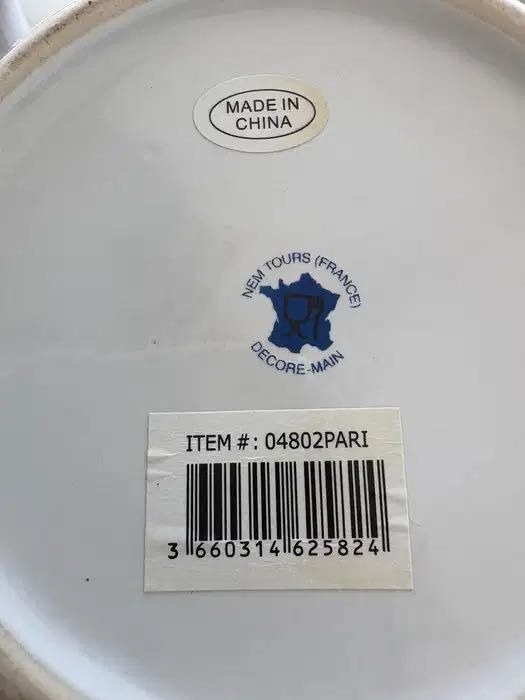 Set cu 2 ceșcuțe cafea, din ceramică, Franța Nem Tours