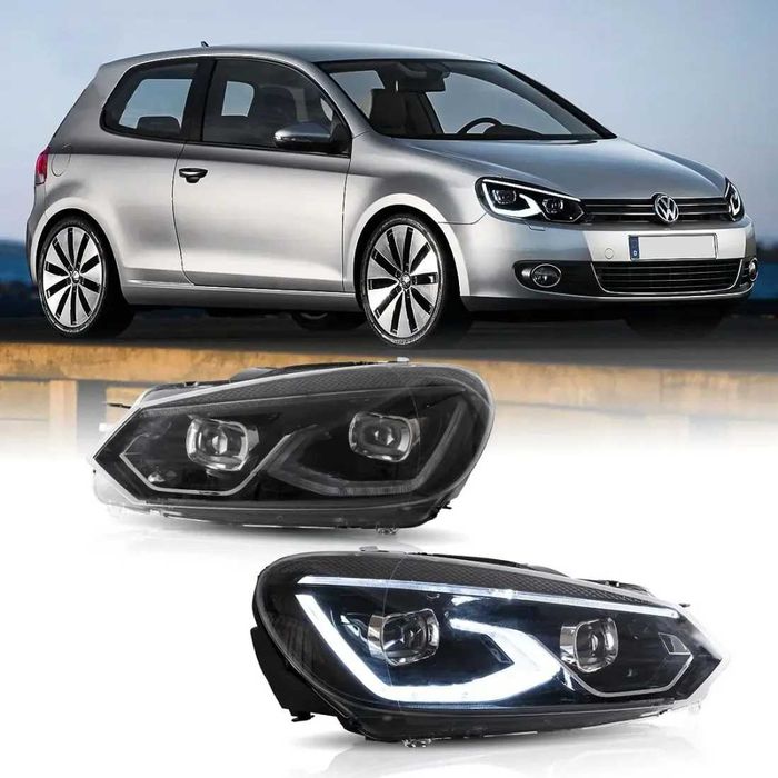 Тунинг led фарове за VW GOLF 6 (2008-2014) - черни! НОВО! НА СКАЛД!