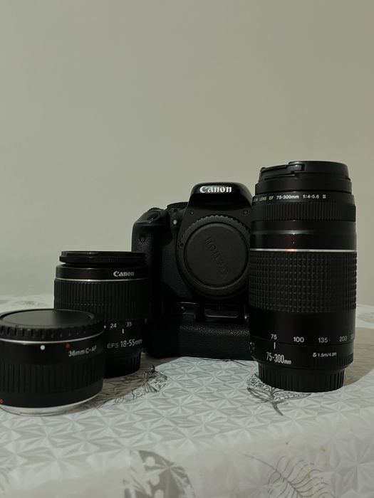 фотоаппарат Canon 600d 18-55, 75-300