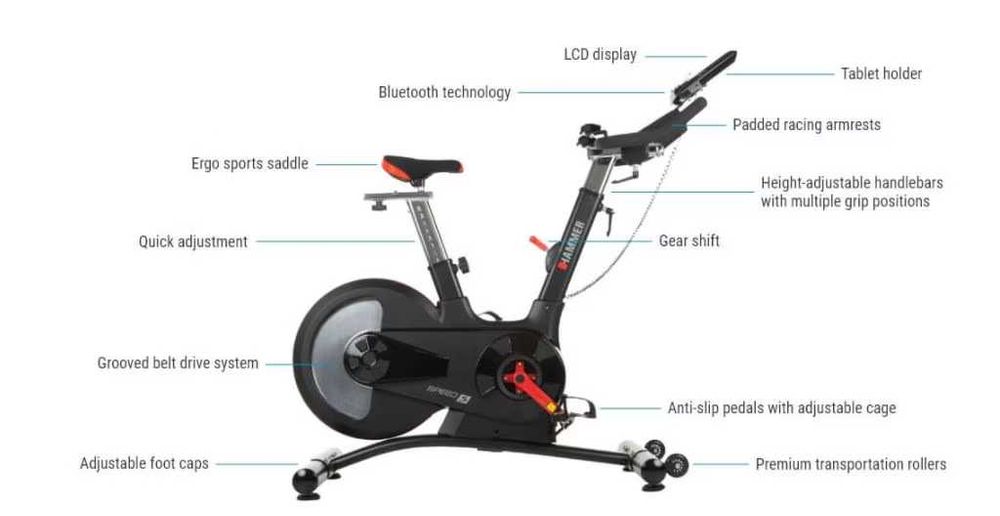 Bicicleta spinning Hammer Racer S, stare impecabila
