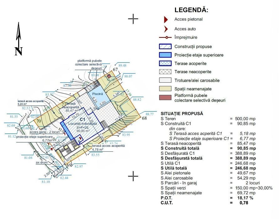 Bucium - LIDL, teren cu autorizatie constructie S+P+2E, toate utilitat