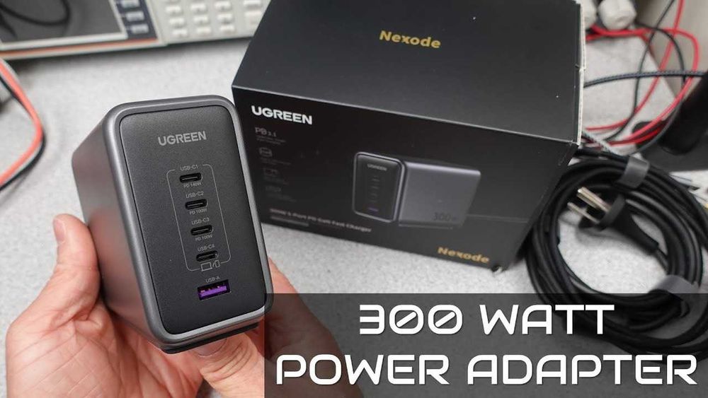 Ugreen 300W Nexode  зарядное устройство от известного бренда.