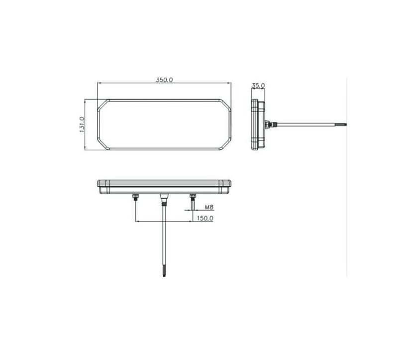 Lampa stop camion LED cu semnalizare dinamica 12-24V - DREAPTA