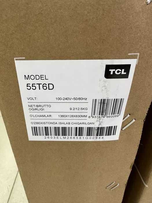 Телевизор TCL 55 QLED 4K 3года официальная гарантия имеется доставка!!