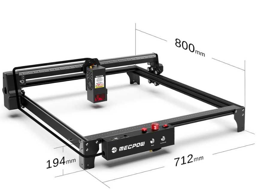 Laser CNC Mecpow x5Pro, 33W, 600x600mm + Auto Air Assist + Fagure - Folosit pentru teste si demo