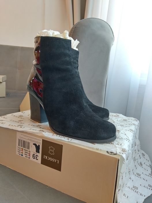 Боти Lasocki - черни , естествена кожа