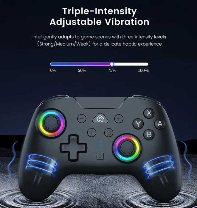 Controller wireless TOPWOLF HS-SW2504-BT pentru Nintendo Switch 2 – Hall Effect – RGB