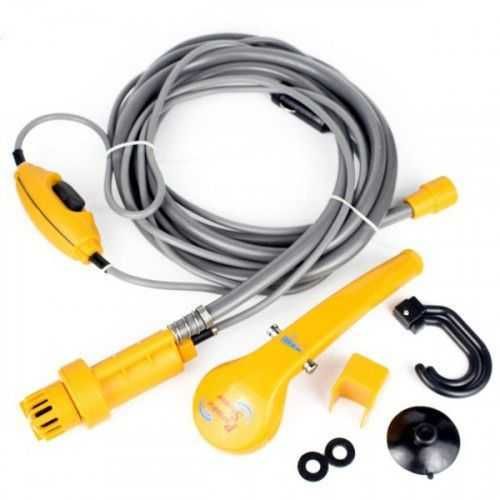 Dus Camping cu pompa de apa 12V pentru Voiaj