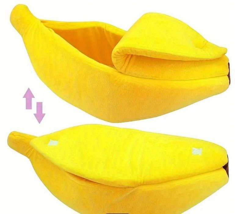 Легло за коте банан, играчка за коте с топчета