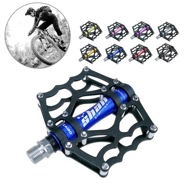 Pedale bicicleta aliaj aluminiu antiderapante 12 pini late platforma