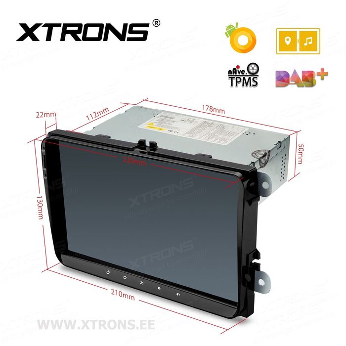 Навигация двоен дин Xtrons  за VW Golf, Passat, Touaran pe98mtvpl