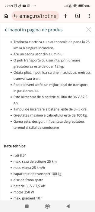 Trotinetă electrică