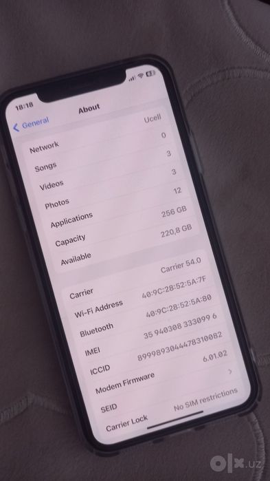 iPhone X, 256 гб