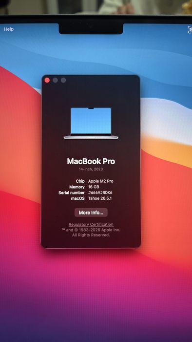 MacBook Pro 14 M2 Pro 2023 | 16GB RAM | 512GB SSD | Cutie + Încărcător