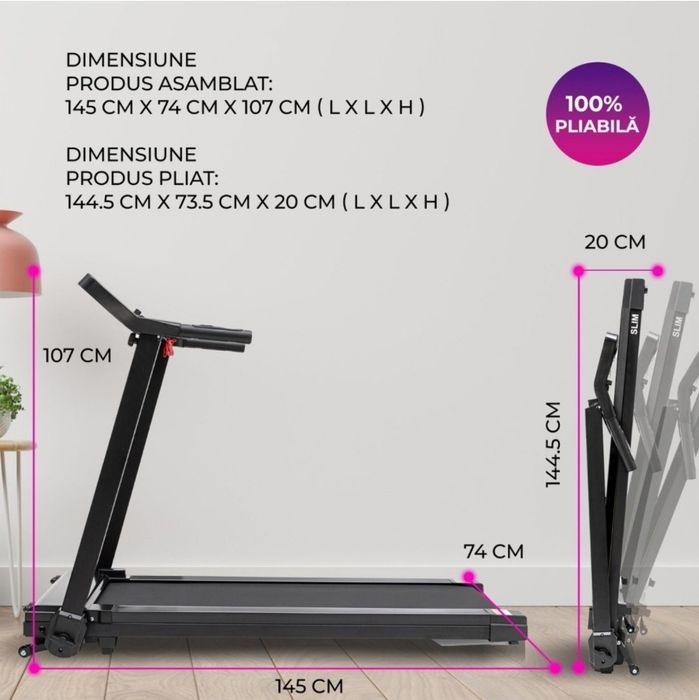 Banda de alergare TECHFIT pliabila