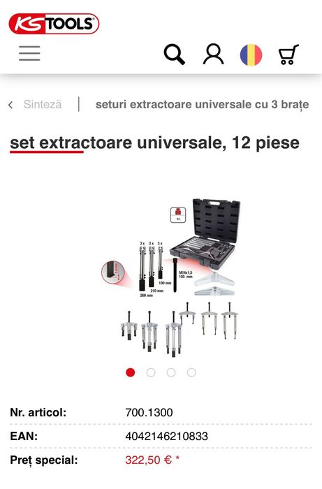 Set extractor universal 12 piese KS Tools