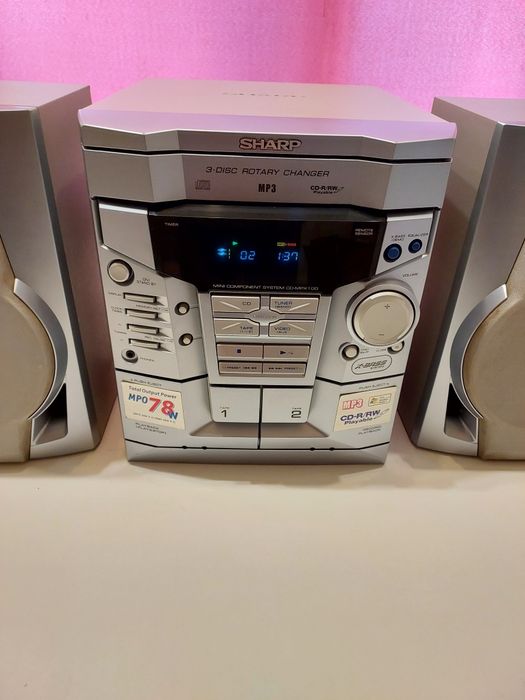 Combină audio Sharp MPX100H. CD/ MP3/ Tape / Tuner. Totul funcțional.