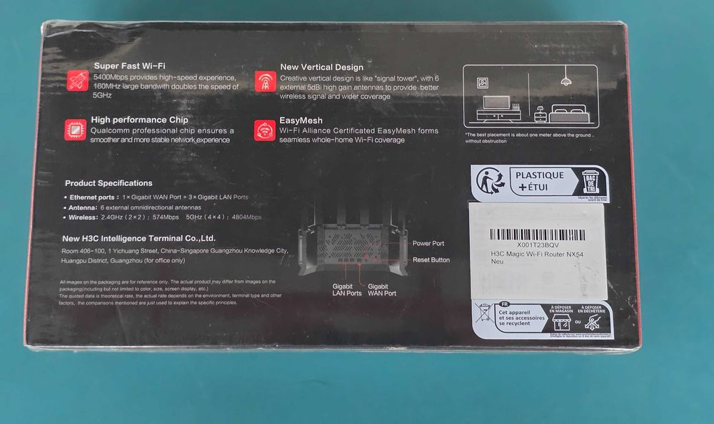 H3C Magic Wi-Fi 6 AX5400 – NX54 + BX54 – sistem mesh / router / networking enterprise