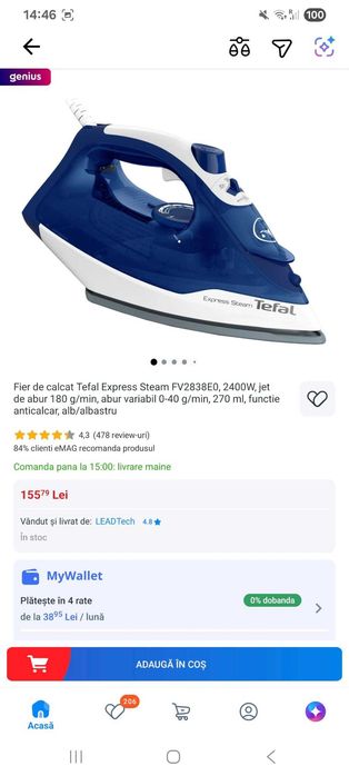 Fier de calcat Tefal Express Steam FV2838E0