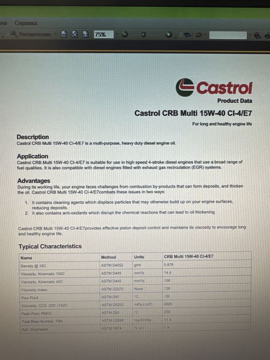 Моторное масло Castrol 15w-40