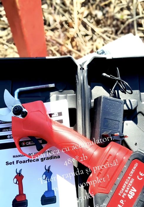 Foarfeca electrica 2 acumulatori 48v 8ah,Noi sigilate!Campion Ural