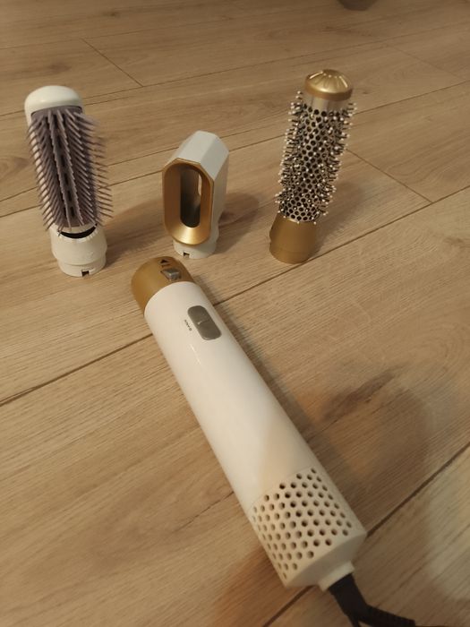 Aparat de coafat electric, Uscator de par, Ondulator , Alb/Auriu