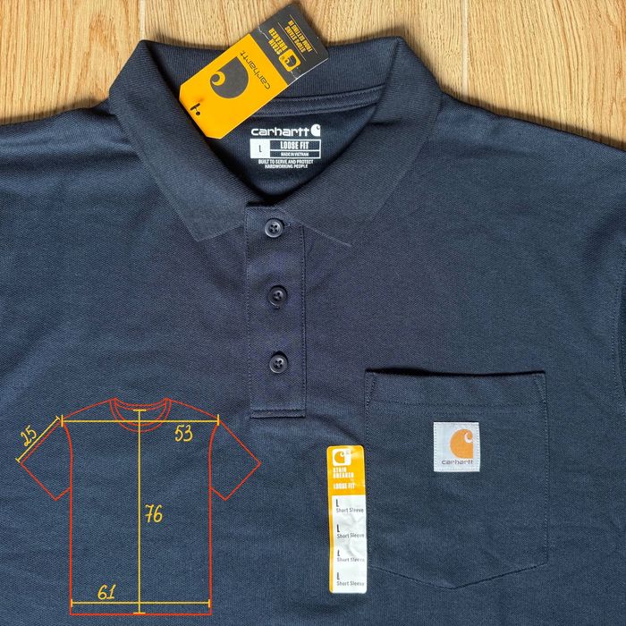 Carhartt Polo. Мъжко поло синьо L ново оригинал. Мъжка тениска