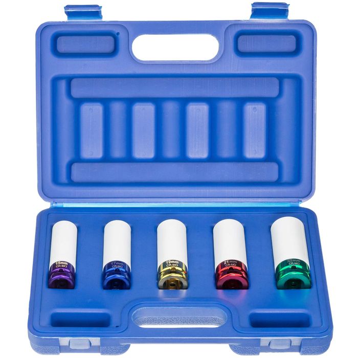 Комплект дълги ударни вложки за алуминиеви джанти 1/2″ 15–22мм STIX