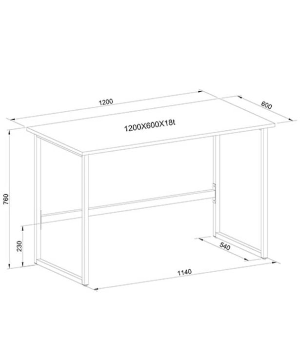 Birou minimalist lemn/metal, Bej ca NOU