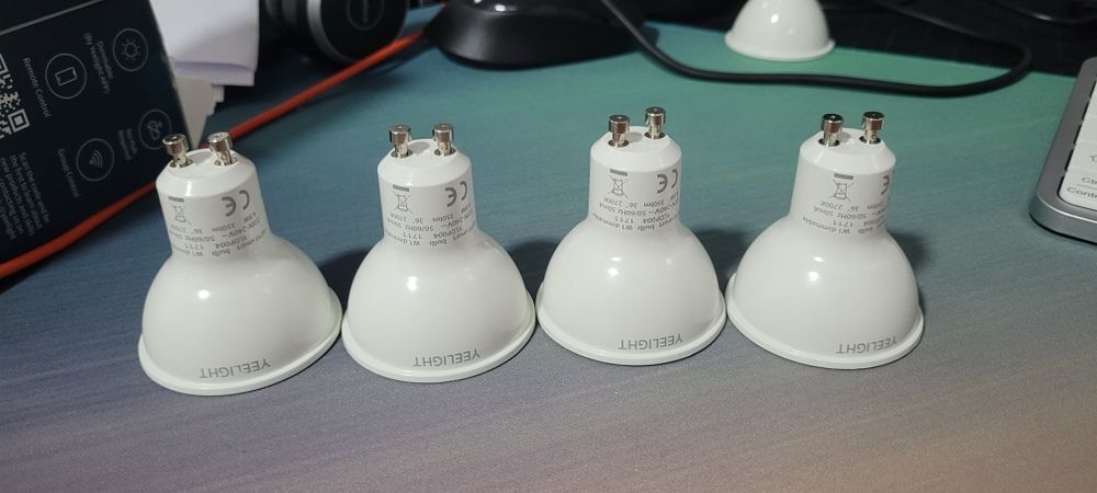 4x Bec  Smart LED Yeelight YLDP004-4, Wi-Fi, dimabil, GU10