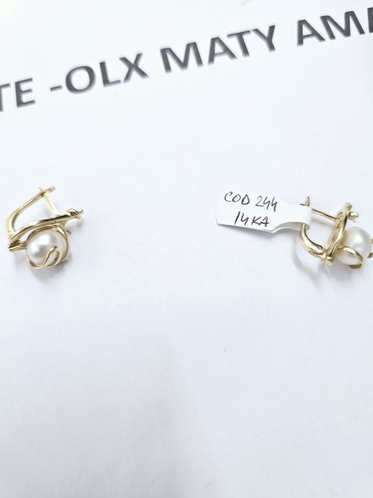 Vand cercei din aur 14 k 7.07 g cod 244