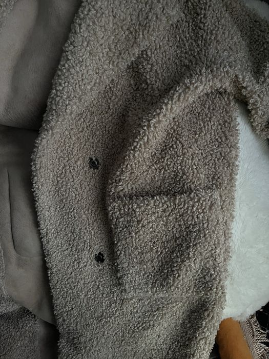 Шубка тедди бежевая. Б/у