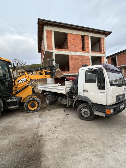 Самосвал с кран транспортни услуги