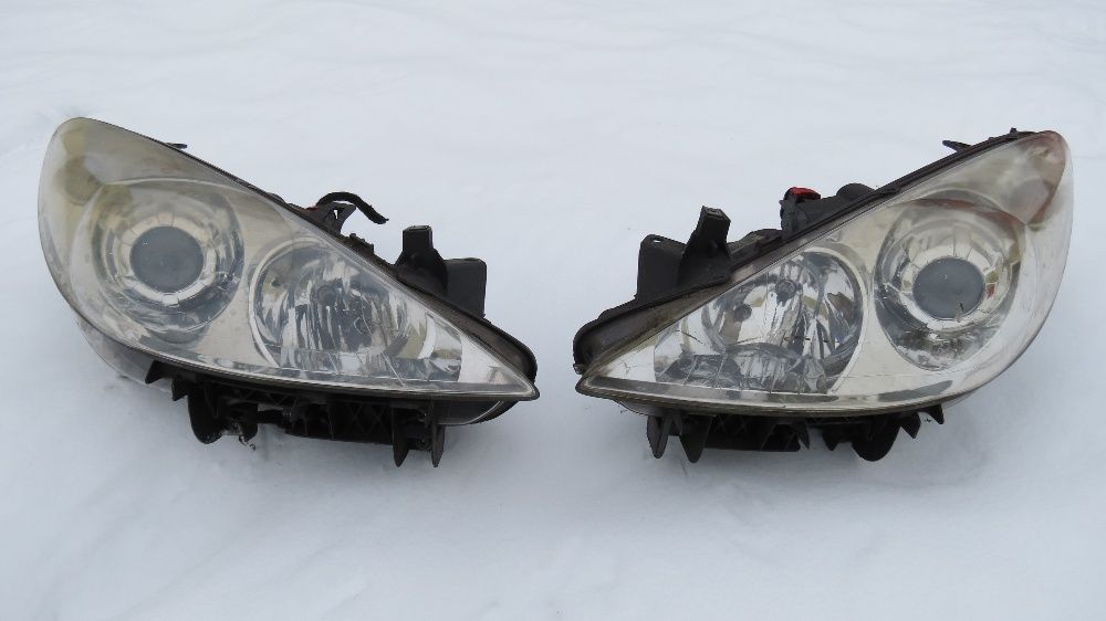Фарове фар греда за броня калник калници и радиатор за Peugeot 307 гр ...