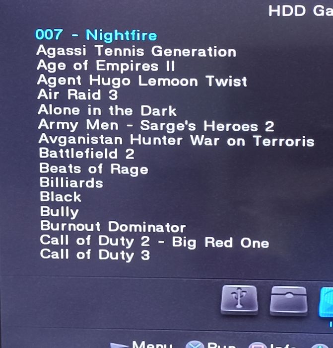 Ps2 fat hdd 250 gb 90 ta o'yin