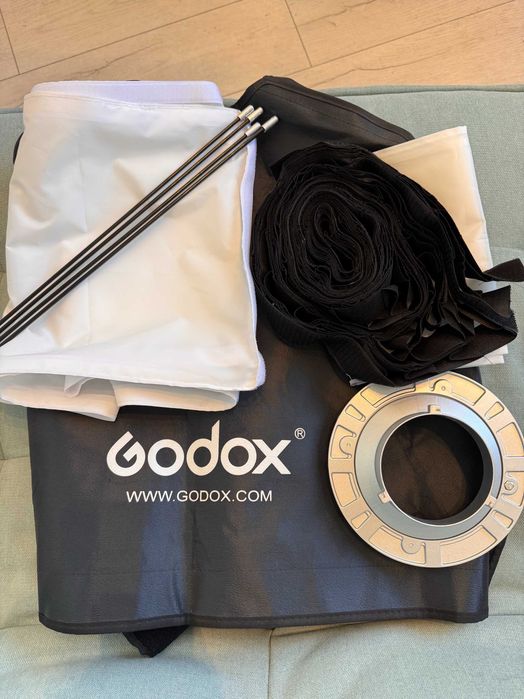Softbox strip Godox 35x160 cm cu grid, Bowens, folosit doar în studio