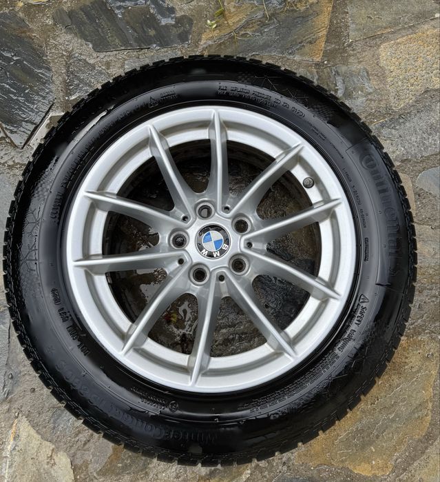 Set Jante Aliaj Originale BMW 16" cu Anvelope Iarnă Continental 205/60 R16 DOT 2023
