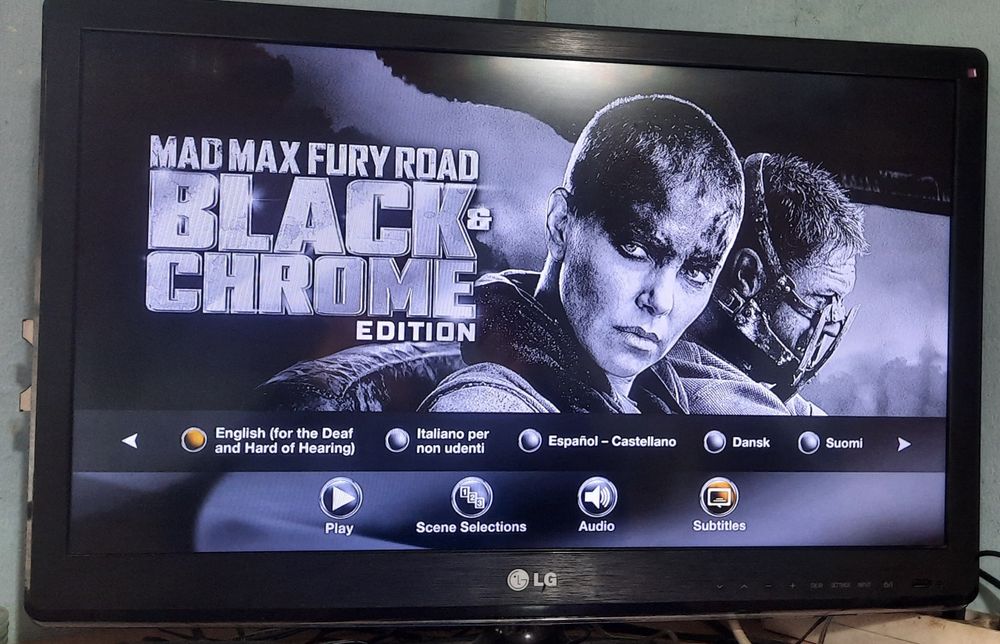 Mad Max: Fury Road  "Black and Chrome Edition" Blu-Ray