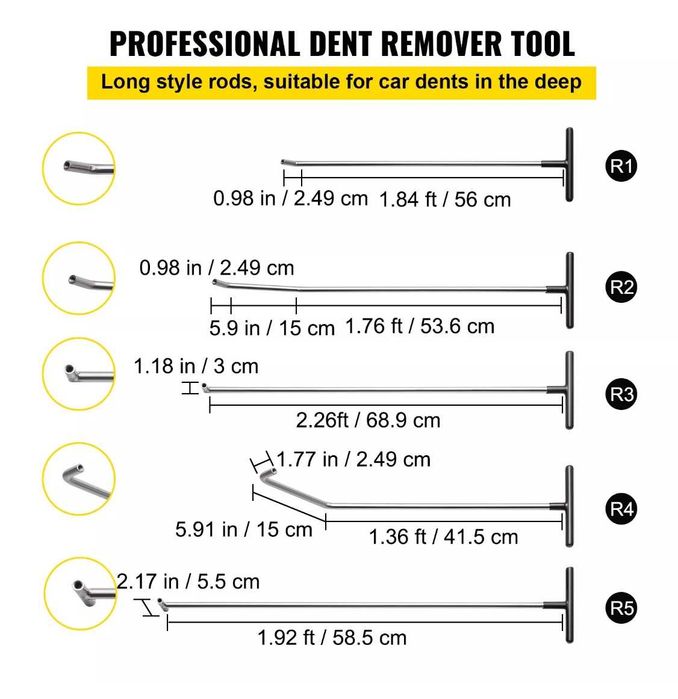 VEVOR PDR Комплект Лостове със сменяем връх за ремонт на вдлъбнатини