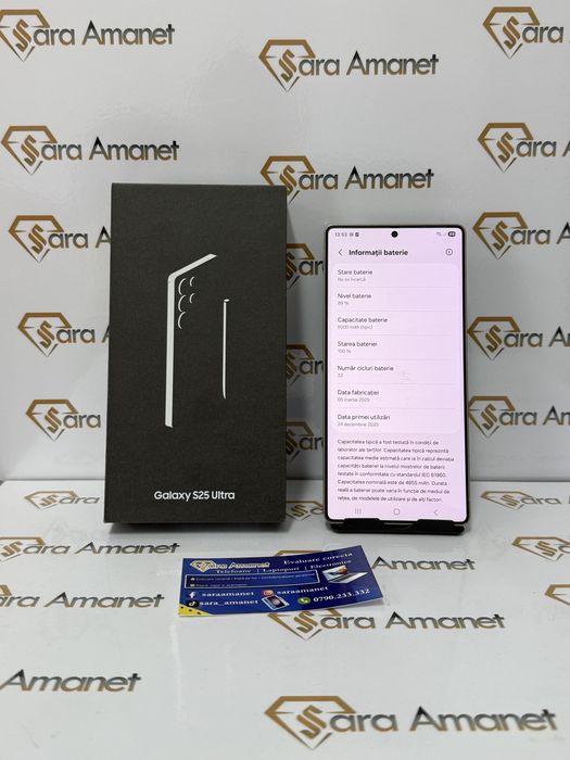 Samsung S25 Ultra 256Gb ( stare noua ) Sara Amanet