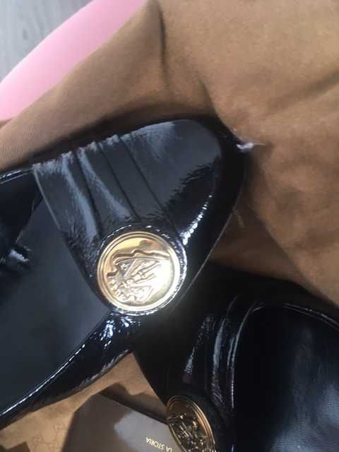 Черни, дамски етествена кожа обувки Gucci номер 40 C