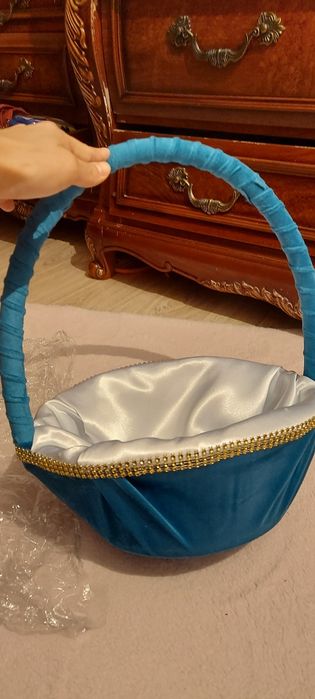 Корзина бирюзовя