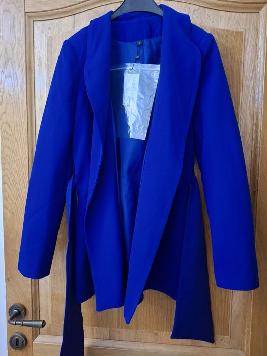 Sacou/Blazer cu cordon  albastru regal marime M 38