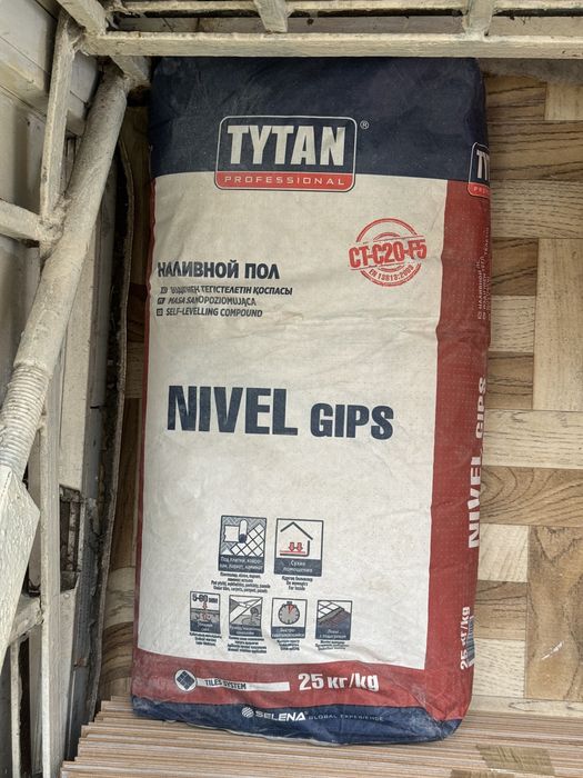 Наливной пол Tytan Nivel Gips